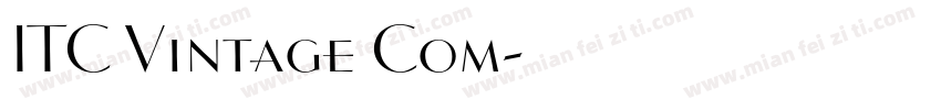 ITC Vintage Com字体转换